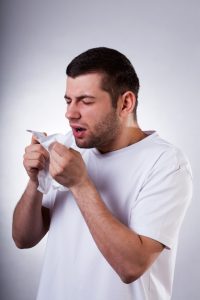 Man with common cold