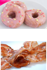 donuts and bacon