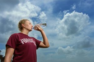 Girl drinking water