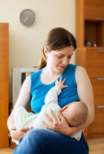 Mother breastfeeding her baby