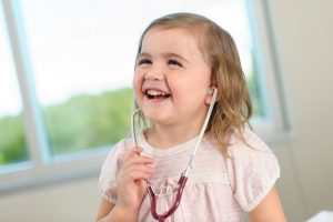 Little girl with stethoscope 