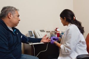 Patient getting a blood test