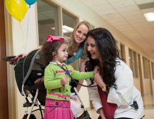 Little girl and doctor