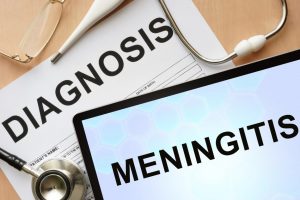 Words "Diagnosis: Meningitis"