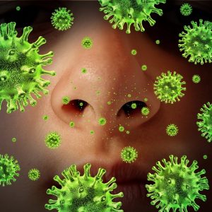 Amoeba enter through nose