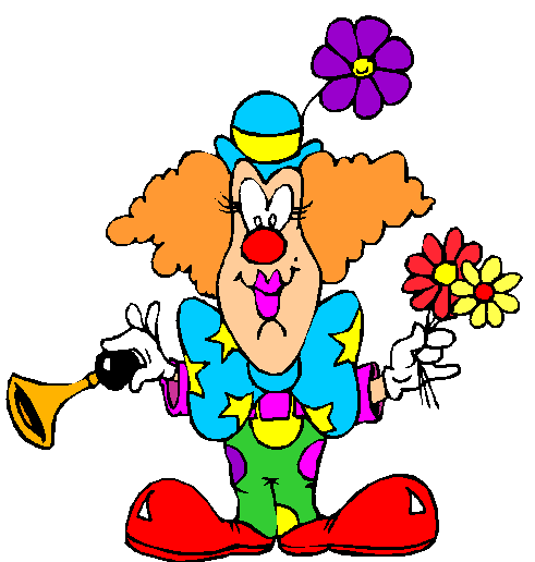 Kids Corner/Clown With Flowers and Horn Icon