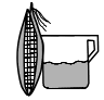 Meal Planning/Grey Corn and Half Cup Icon