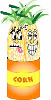 Kids Corner/Corn on the Cob with Faces in Can Icon