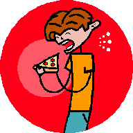 Signs and Symptoms of Diabetes/Eating Pizza Icon