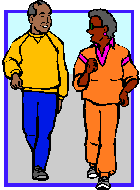 Daily Self Care/Elderly Exercising Couple Icon