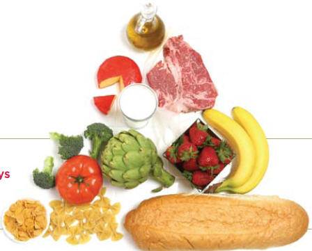 Preventing Diabetes/Food Pyramid Photo