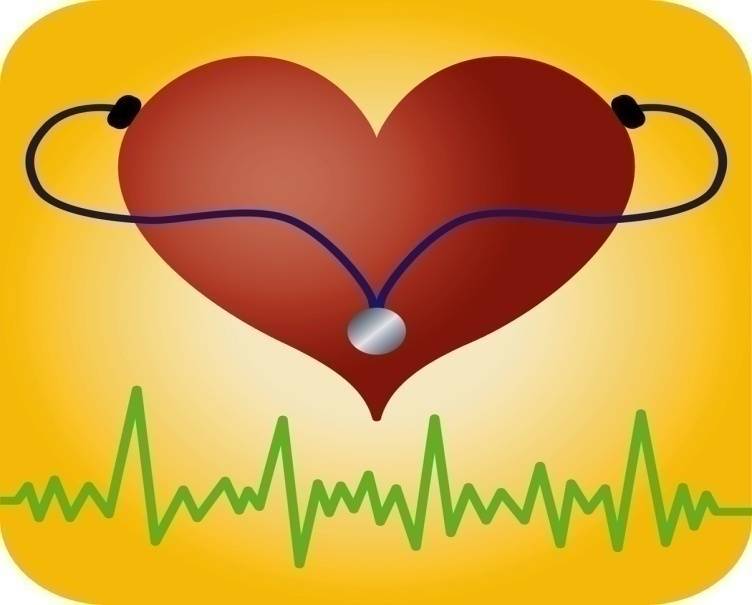 Daily Self Care/Heart with Stethoscope and Graph Icon