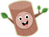 Kids Corner/Log with a Face Icon