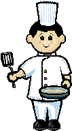 Healthy Recipes/Male Chef with Spatula and Plate Icon