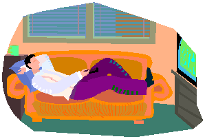 High Blood Sugar/Man Lying on Couch Icon