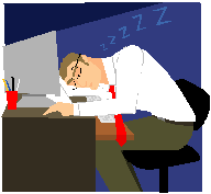 High Blood Sugar/Man Sleeping at Desk Icon