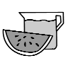 Meal Planning/Grey Watermelon 1 Cup Icon