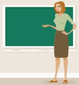 High Blood Sugar/Woman In Front of Chalkboard Icon