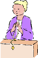 Daily Self Care/Woman Praying with Rosary Icon